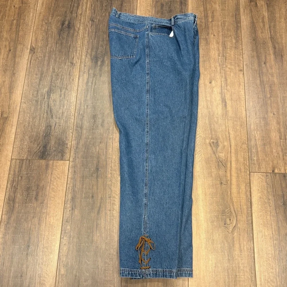 Stonebridge Womens Vintage Lace Up Hem-‎ Denim Jeans Size 12 Western Cowgirl